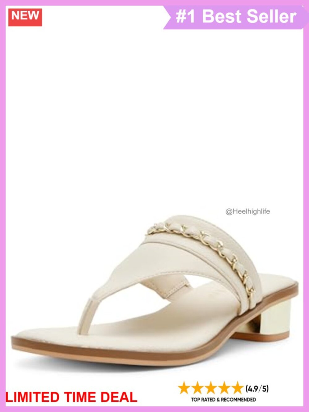 Anne Klein Taylor Thong Sandal Platform Block Heel Slip On Comfort